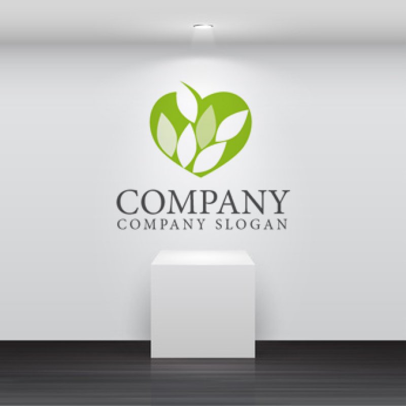 画像4: ハート・葉ロゴ・マークデザイン129 (4)