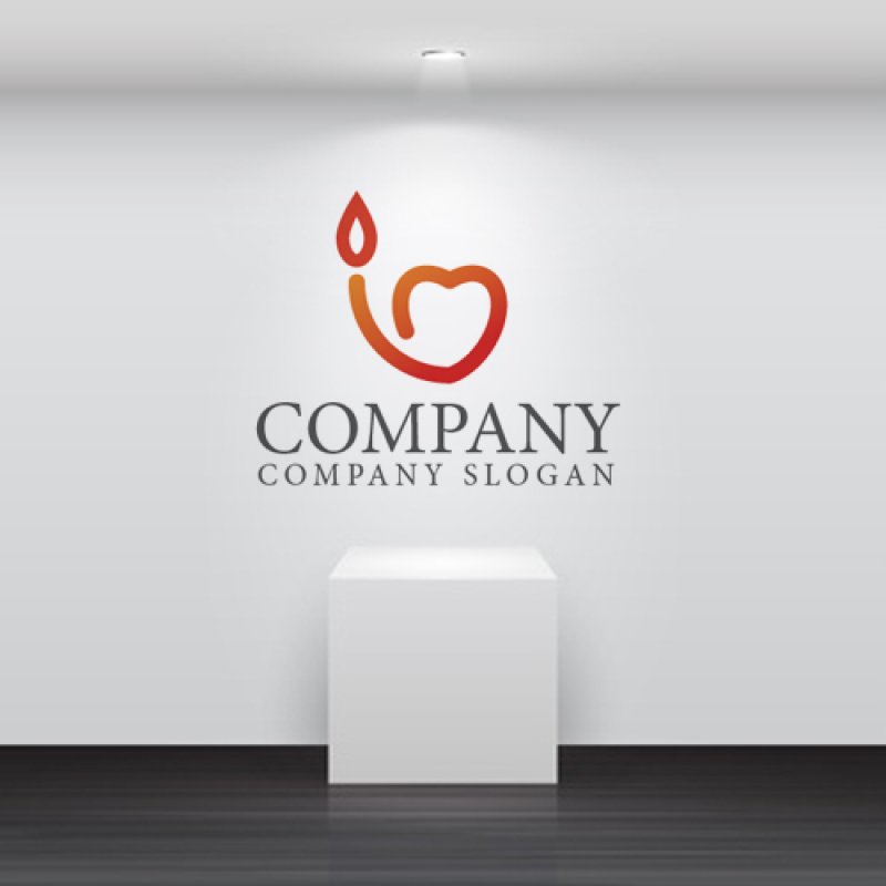 画像2: ハート・ろうそく・曲線・ロゴ・204 (2)