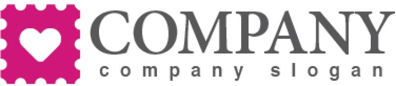 画像5: ハート・切手・四角・ロゴ・マークデザイン213 (5)