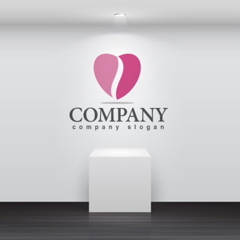 画像2: ハート・ペア・曲線・重なり・ロゴ・マークデザイン217 (2)