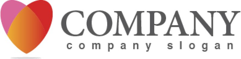 画像5: ハート・山・グラデーション・ロゴ・マークデザイン226 (5)