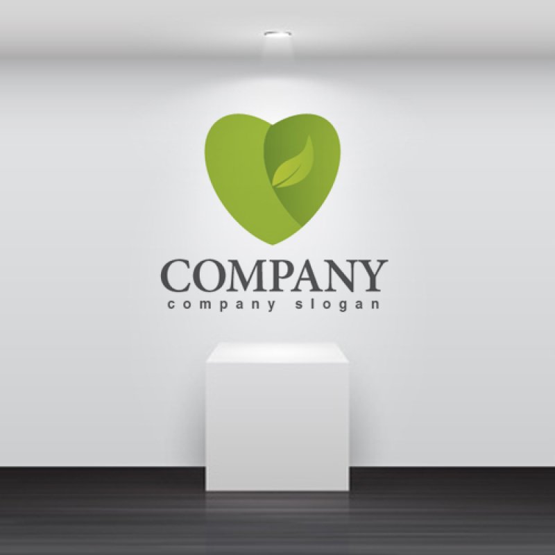 画像2: 葉・ハート・保護・ロゴマークデザイン228 (2)