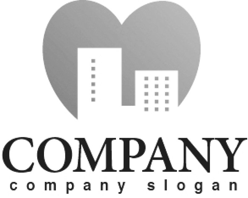 画像4: ビル・ハート・街・グラデーション・ロゴマークデザイン235 (4)