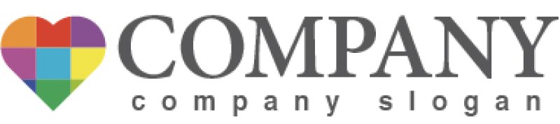 画像5: ハート・色・パッチワーク・集合・ロゴ・マークデザイン236 (5)