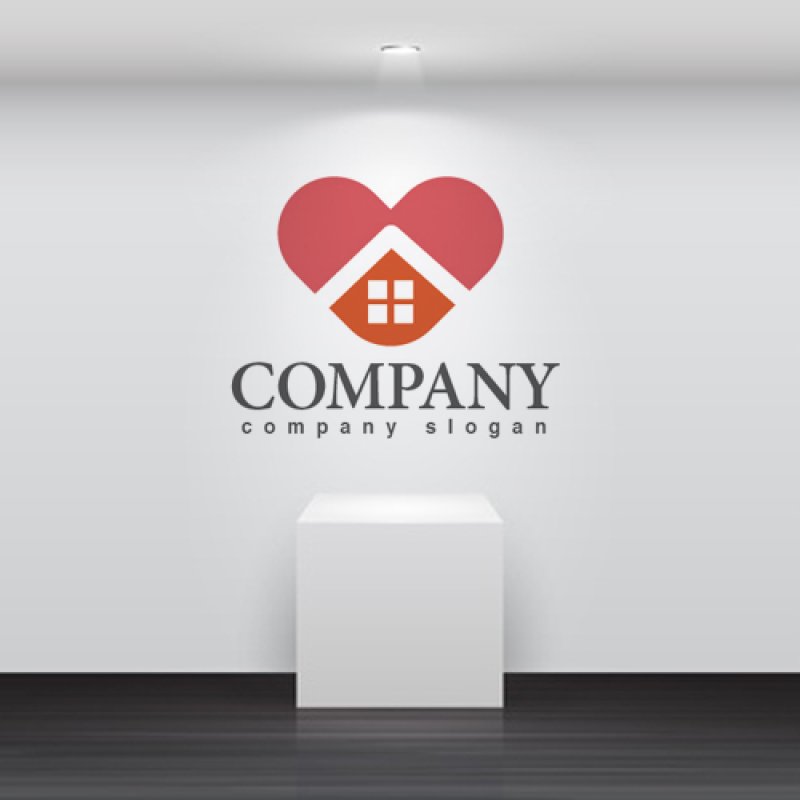 画像2: ハート・家・屋根・ロゴ・マークデザイン240 (2)