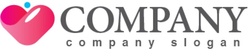 画像5: ハート・人・羽・グラデーション・ロゴ・マークデザイン242 (5)