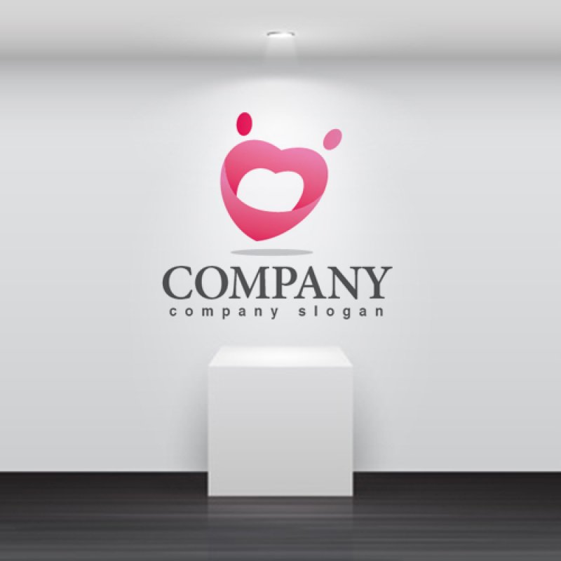 画像2: ハート・人・輪・グラデーション・ロゴ・マークデザイン246 (2)