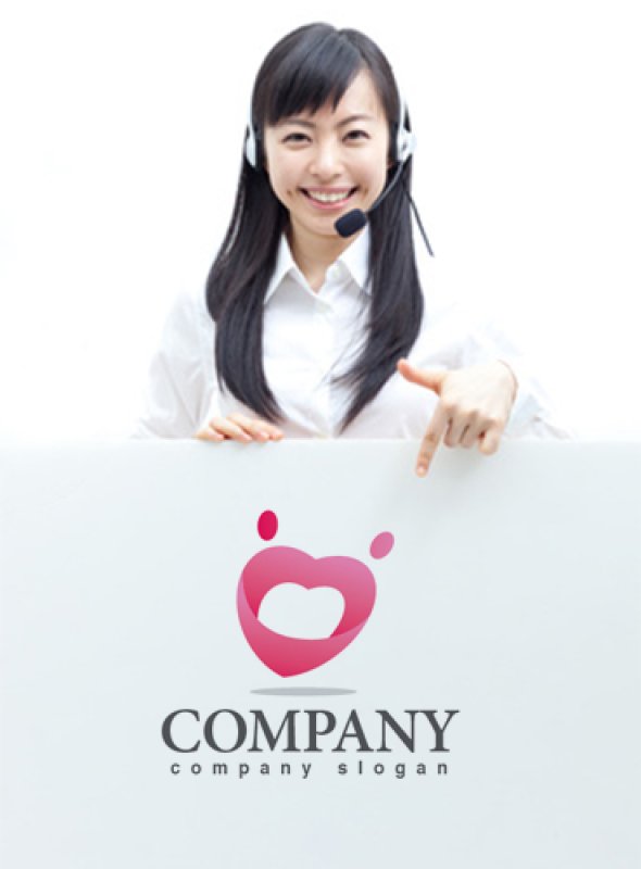 画像3: ハート・人・輪・グラデーション・ロゴ・マークデザイン246 (3)