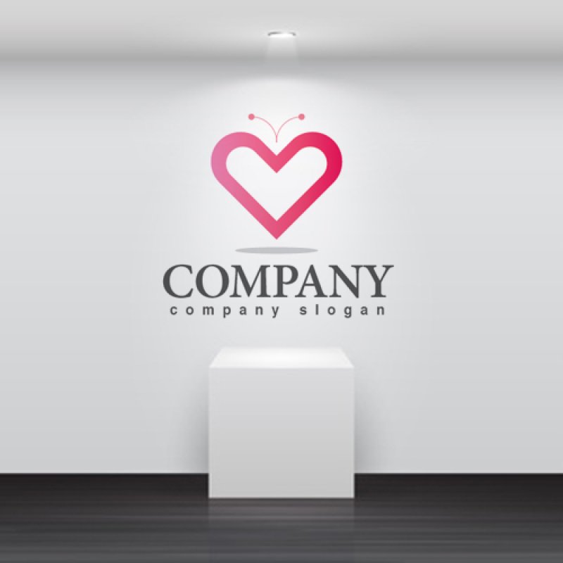 画像2: ハート・蝶・アンテナ・グラデーション・ロゴ・マークデザイン247 (2)