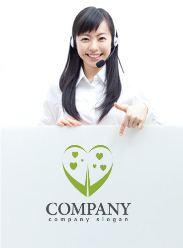 画像3: ハート・翼・曲線・ロゴ・マークデザイン251 (3)