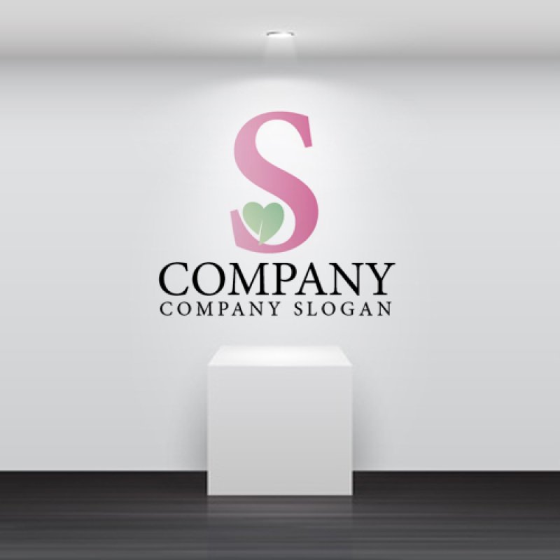 画像2: ハート・ S・シンプル・グラデーション・ロゴ・マークデザイン257 (2)