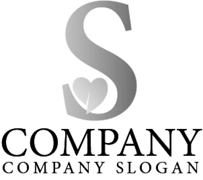 画像4: ハート・ S・シンプル・グラデーション・ロゴ・マークデザイン257 (4)