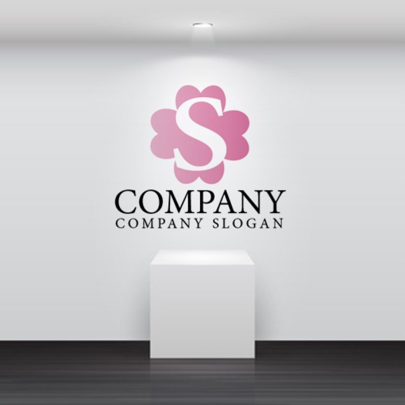 画像2: ハート・S・四葉・シンプル・グラデーション・ロゴ・マークデザイン259 (2)