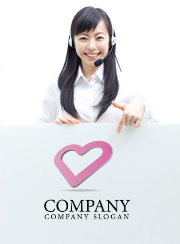 画像3: ハート・奥行き・3D・グラデーション・ロゴ・マークデザイン264 (3)