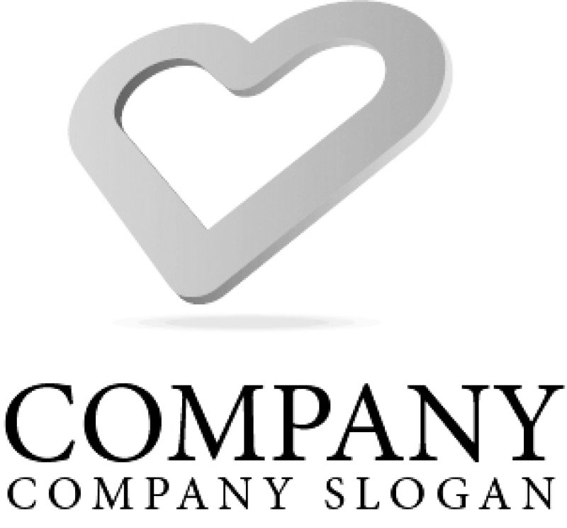 画像4: ハート・奥行き・3D・グラデーション・ロゴ・マークデザイン264 (4)