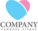 画像1: ハート・ 曲線・楕円・ロゴ・マークデザイン2739 (1)