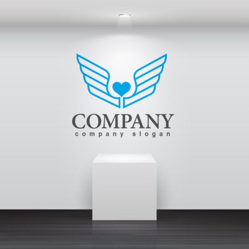 画像2: ハート・翼・鳥・ロゴ・マークデザイン273 (2)