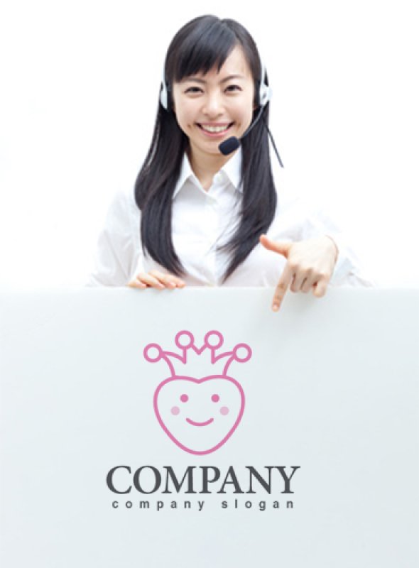 画像3: ハート・人・王冠・顔・ロゴ・マークデザイン2754 (3)