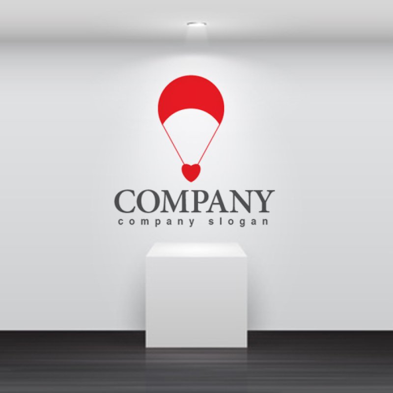 画像2: ハート・パラシュート・ロゴ・マークデザイン2763 (2)