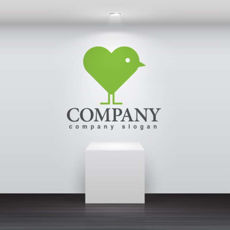 画像2: ハート・鳥・ひよこ・ロゴ・マークデザイン2773 (2)
