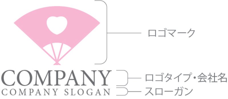 画像10: 扇・ハート・ロゴ・マークデザイン2795 (10)