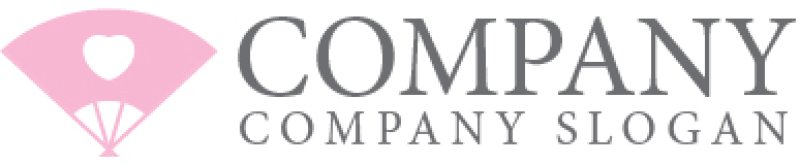 画像7: 扇・ハート・ロゴ・マークデザイン2795 (7)