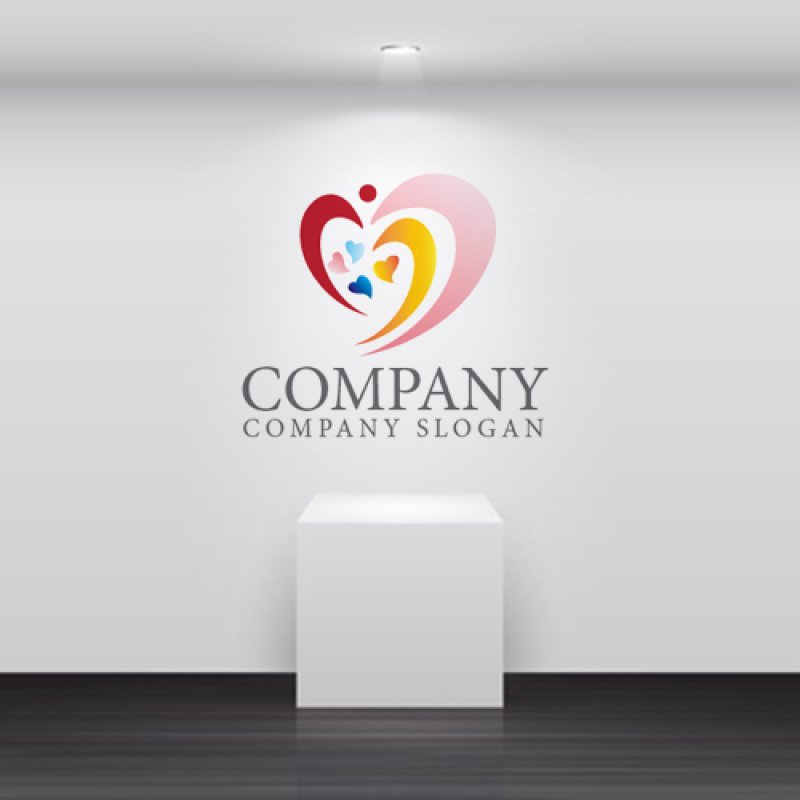 画像5: ハート・曲線・人・グラデーション・ロゴ・マークデザイン2815 (5)