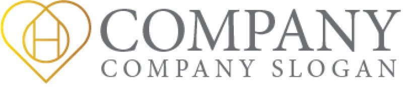 画像7: ハート・H・ゴールド・グラデーション・ロゴ・マークデザイン2817 (7)