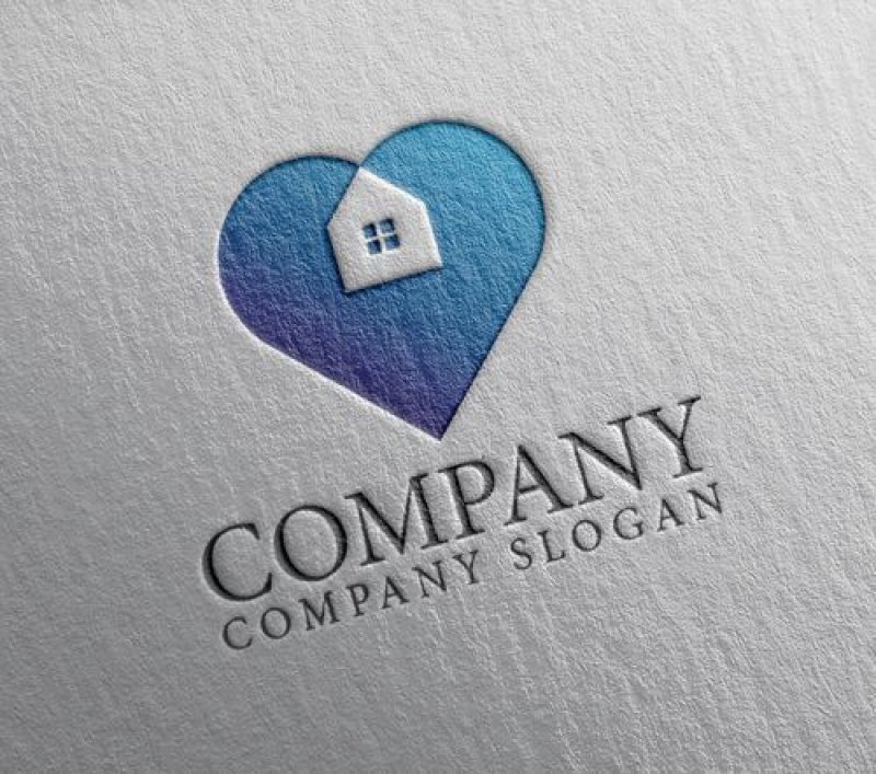 画像2: ハート・家・グラデーション・ロゴ・マークデザイン2818 (2)
