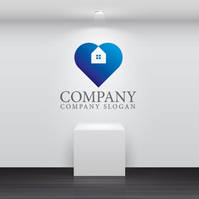 画像5: ハート・家・グラデーション・ロゴ・マークデザイン2818 (5)