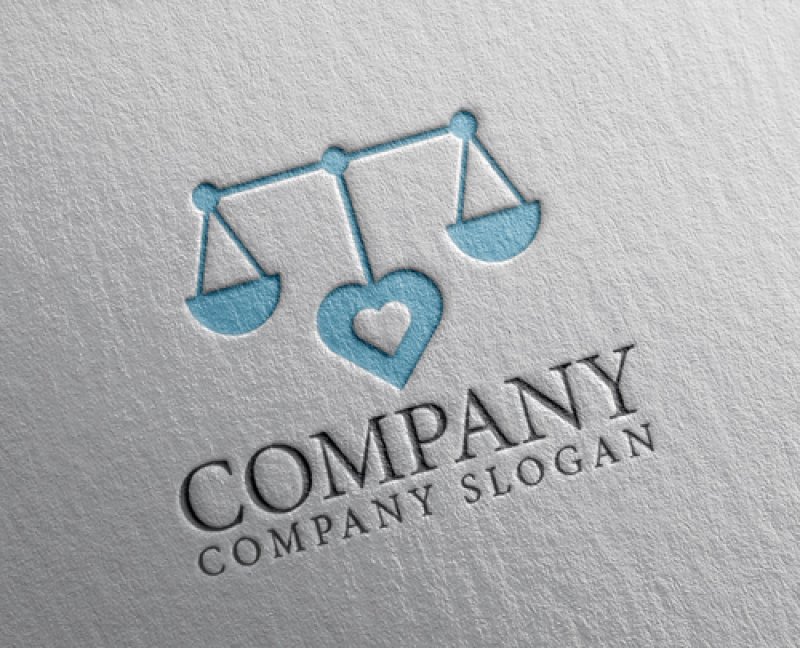 画像2: 天秤・ハート・計り・ロゴ・マークデザイン2823 (2)