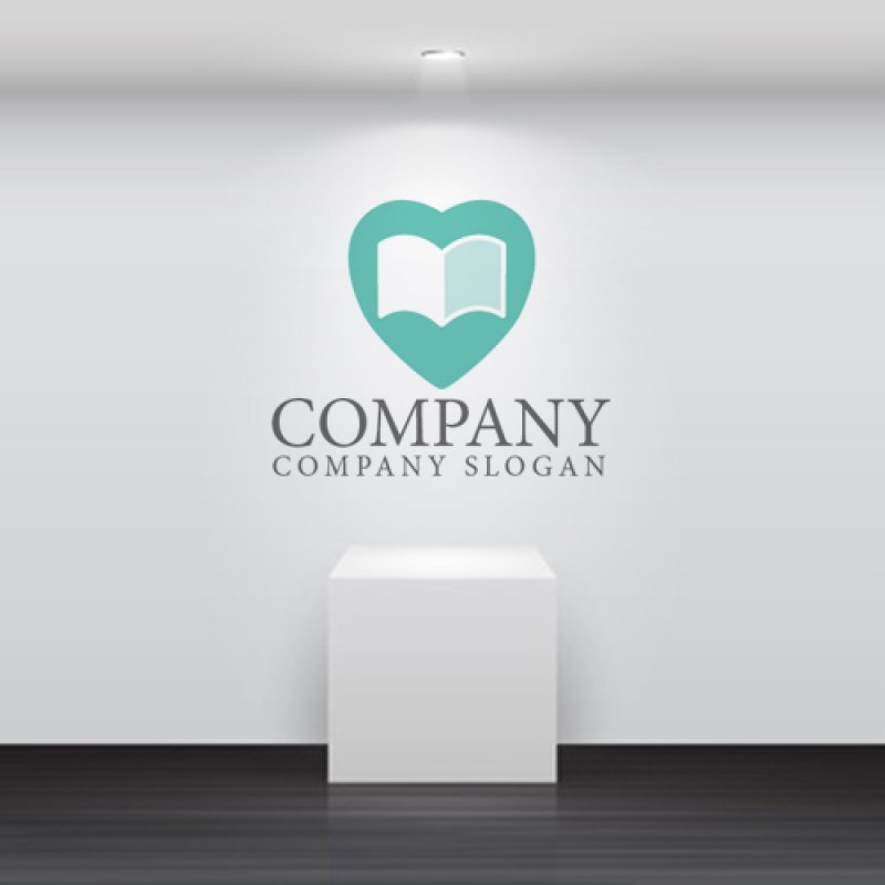 画像5: ハート・本・ロゴ・マークデザイン2826 (5)