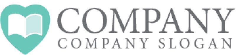 画像7: ハート・本・ロゴ・マークデザイン2826 (7)