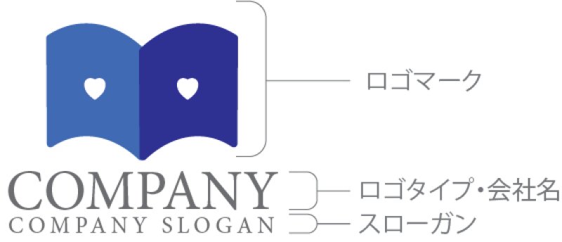 画像10: ハート・本・ロゴ・マークデザイン2827 (10)