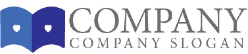 画像7: ハート・本・ロゴ・マークデザイン2827 (7)