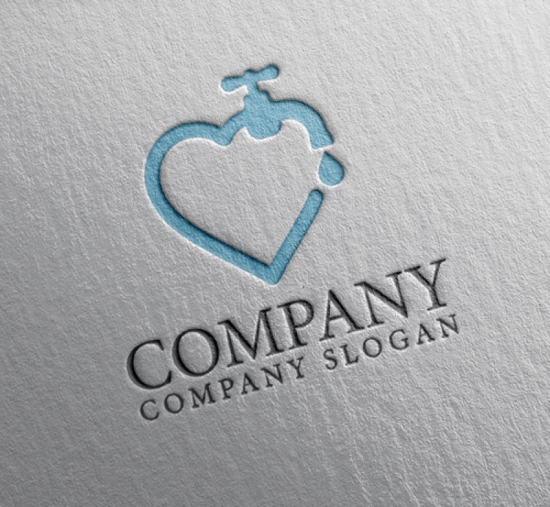 画像2: 蛇口・ハート・水・ロゴ・マークデザイン2830 (2)