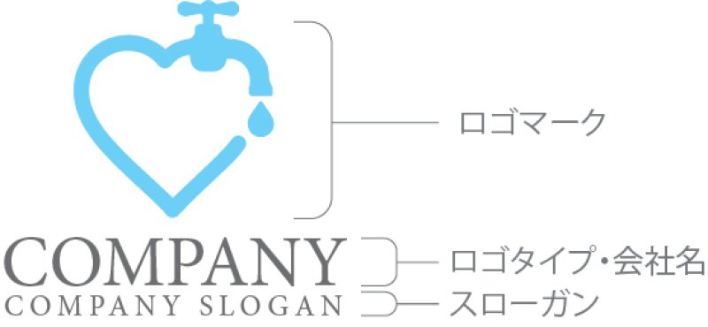 画像10: 蛇口・ハート・水・ロゴ・マークデザイン2830 (10)