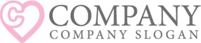 画像7: C・ハート・アルファベット・シンプル・ロゴ・マークデザイン2831 (7)