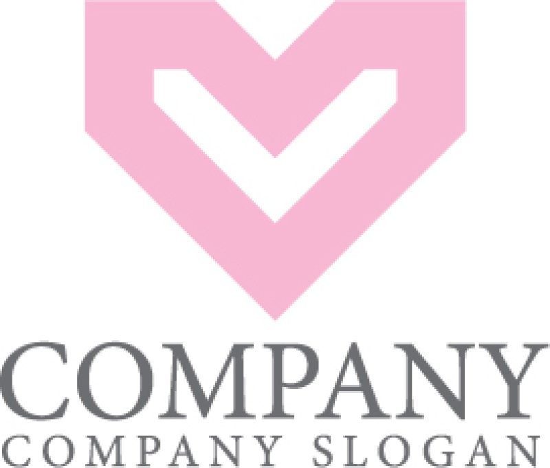 画像1: 翼・ハート・鉛筆・シンプル・ロゴ・マークデザイン2833 (1)