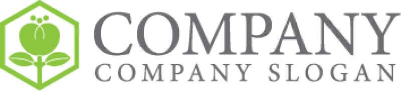 画像7: 葉・花・つぼみ・六角形・ロゴ・マークデザイン1310 (7)