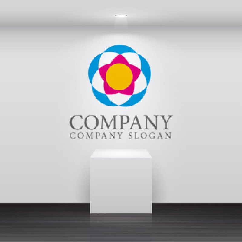 画像2: 花・輪・色ロゴ・マークデザイン235 (2)