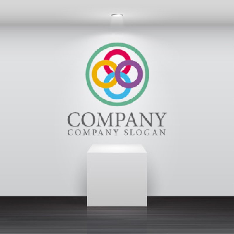 画像2: 丸・色・グループ・集合ロゴ・マークデザイン246 (2)