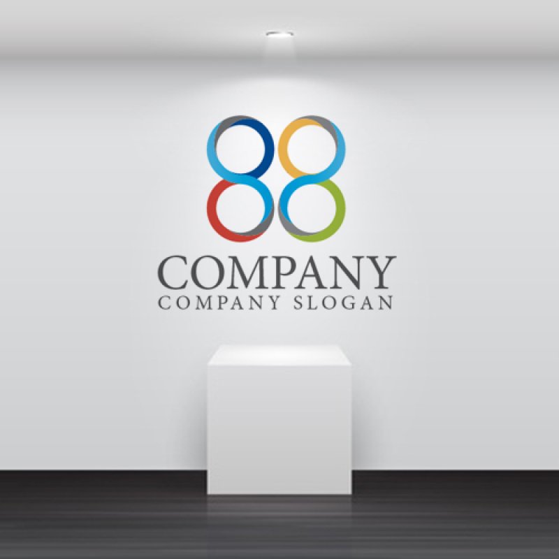 画像2: 輪・8・四つ輪・ロゴ・マークデザイン285 (2)