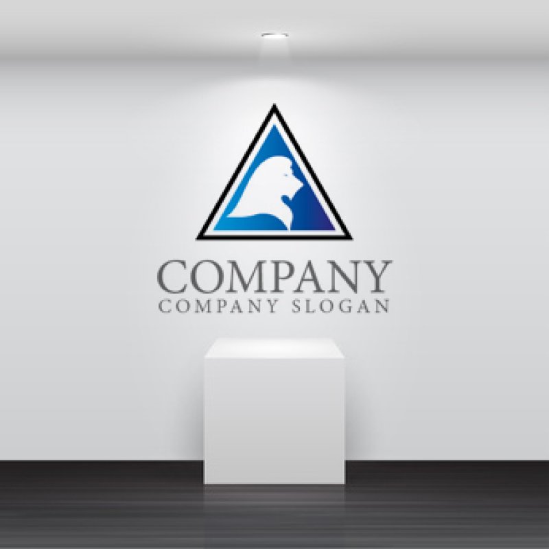 画像4: ライオン・ 三角ロゴ・マークデザイン119 (4)