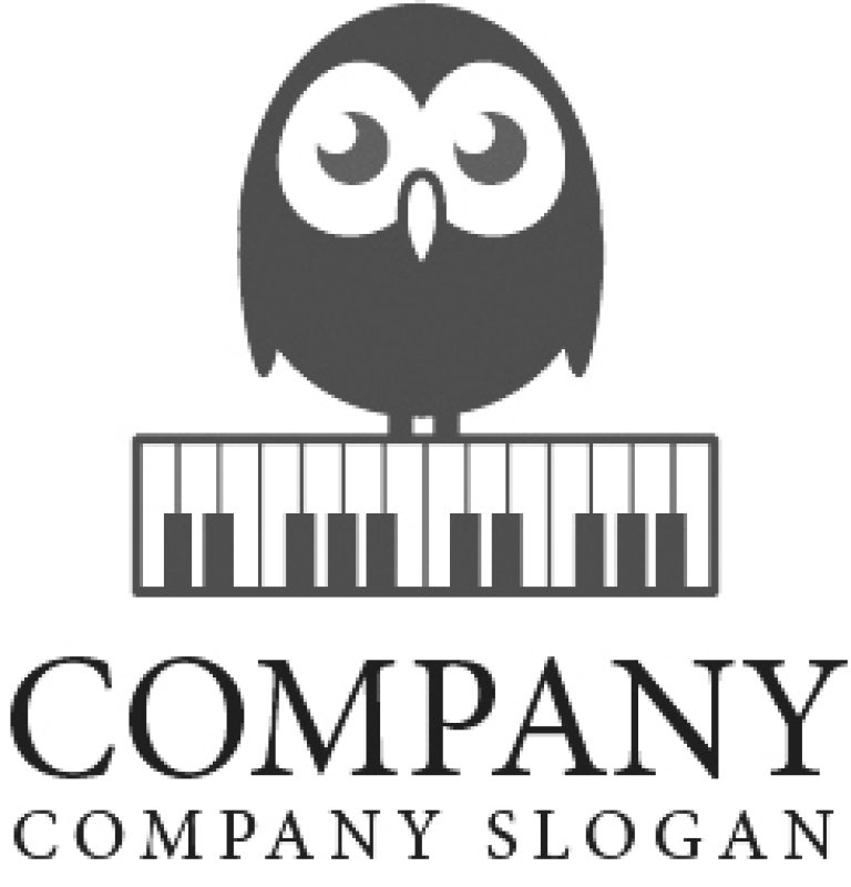 画像4: フクロウ・ピアノ・動物・ロゴ・マークデザイン175 (4)