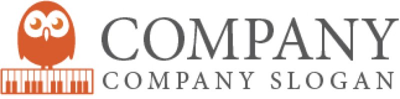 画像5: フクロウ・ピアノ・動物・ロゴ・マークデザイン175 (5)