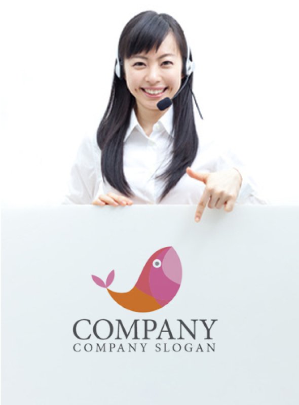 画像3: 魚・クジラ・成長・上昇・ロゴ・マークデザイン195 (3)