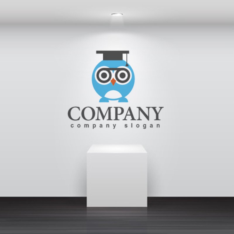 画像2: 鳥・フクロウ・博士・メガネ・ロゴ・マークデザイン200 (2)