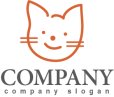 画像1: 猫・動物・線・ヒゲ・ロゴ・マークデザイン222 (1)