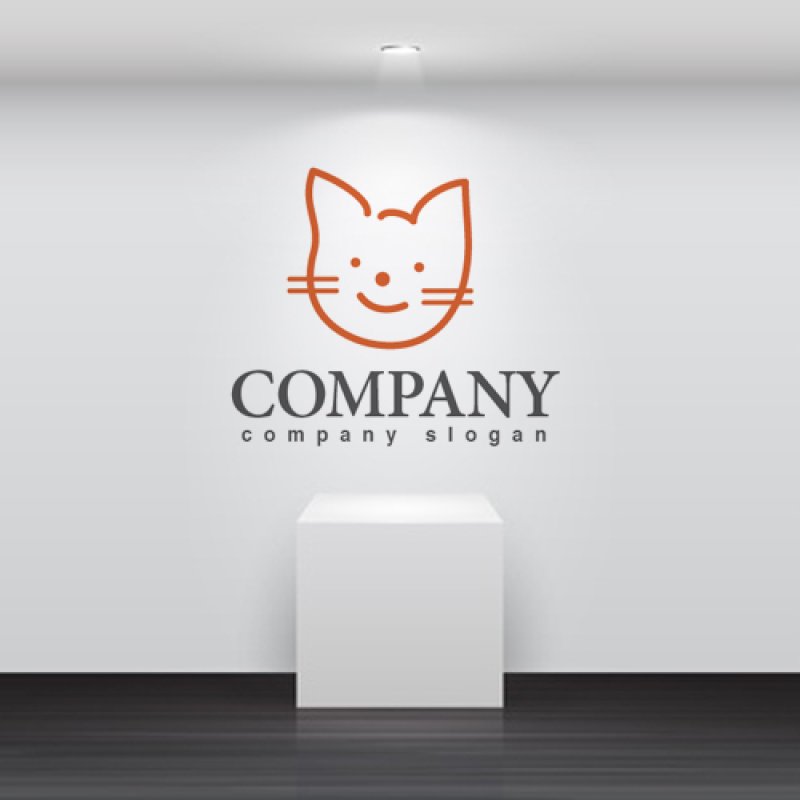 画像2: 猫・動物・線・ヒゲ・ロゴ・マークデザイン222 (2)